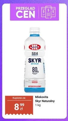 Skyr naturalny Mlekovita promocja w Dino