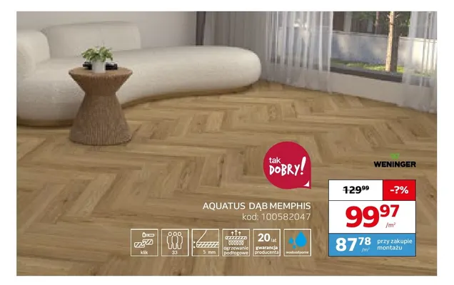Panele winylowe Aquatus Dąb Memphis Weninger promocja w Komfort