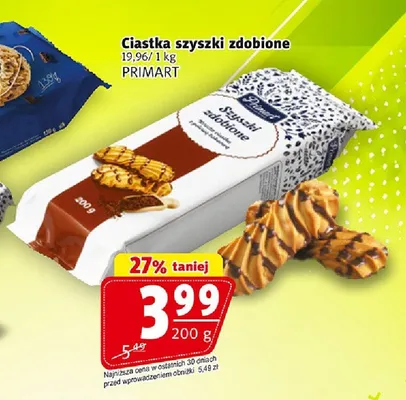 Ciastka szyszki zdobione Primart promocja w Prim Market