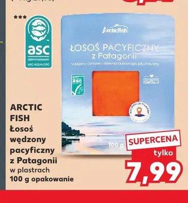 Łosoś wędzony pacyficzny z Patagonii w plastrach Arctic Fish promocja w Kaufland