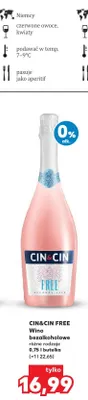 Wino bezalkoholowe Cin&Cin Free promocja w Kaufland