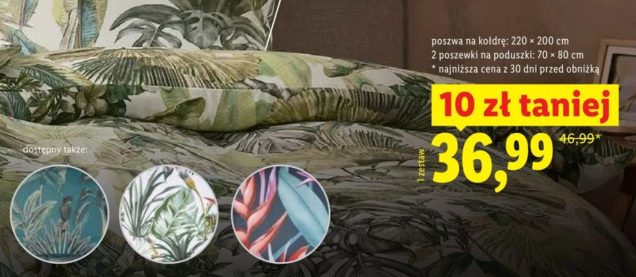 Pościel z mikrowłókna satynowego Livarno 220x200cm 2 poszewki 70x80cm promocja w Lidl