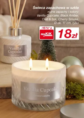 Świeca zapachowa w szkle Cherry Smoke promocja w KiK