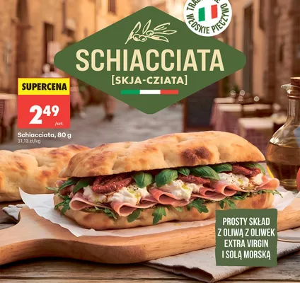 Pieczywo Schiacciata promocja w Biedronka