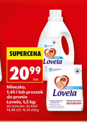 Proszek do prania Lovela Baby do bieli promocja w Biedronka