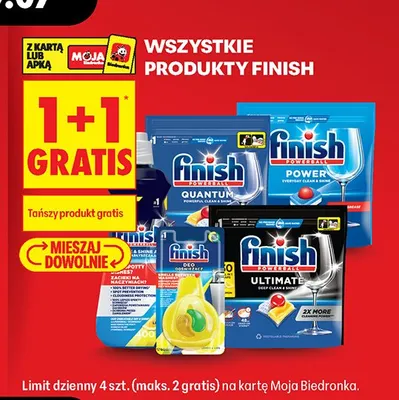 Tabletki do zmywarki Finish Power promocja w Biedronka