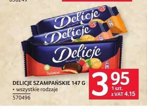 Ciastka Delicje Szampańskie promocja w Selgros