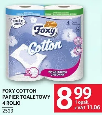 Papier toaletowy Foxy Cotton 4 rolki promocja w Selgros