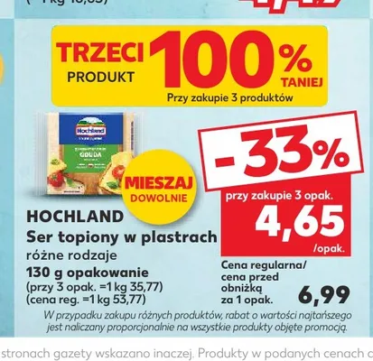 Ser topiony w plastrach Hochland promocja w Kaufland