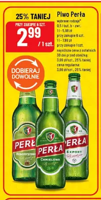 Piwo Perła Niepasteryzowana promocja w POLOmarket