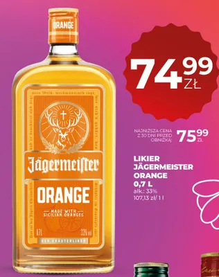 Likier jägermeister orange promocja w Duży Ben