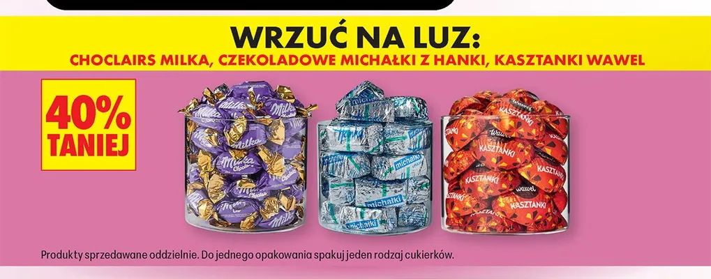Cukierki Kasztanki Wawel promocja w Biedronka