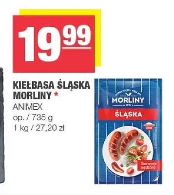 Kiełbasa śląska Morliny promocja w SPAR