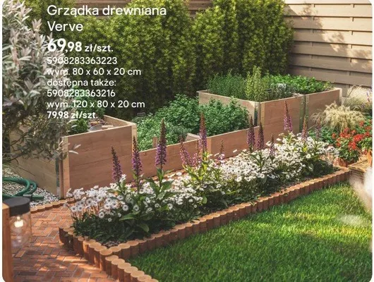 Grządka drewniana Verve promocja w Castorama