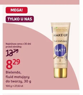 Fluid matujący do twarzy Bielenda Matt promocja w Rossmann