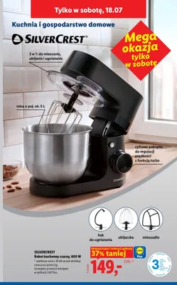 Robot kuchenny czarny Silvercrest promocja w Lidl