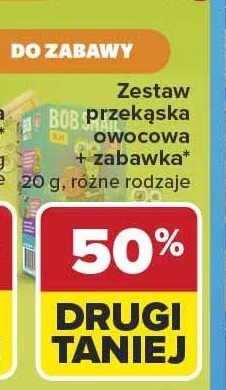 Zestaw przekąska owocowa z zabawką Bob Snail promocja w Carrefour