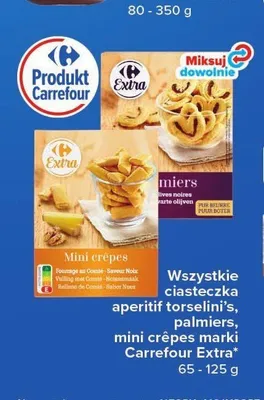 Ciasteczka francuskie Palmiers Carrefour Extra promocja w Carrefour Market