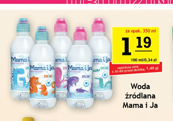 Woda źródlana niegazowana Mama i Ja promocja w Gram Market