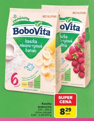 Kaszka mleczno-ryżowa banan BoboVita promocja w Carrefour
