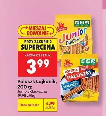 Paluszki Klasyczne Lajkonik promocja w Biedronka