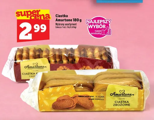 Ciastka zbożowe Amartone promocja w TOPAZ
