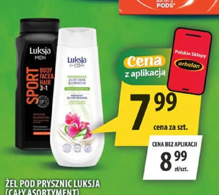 Żel pod prysznic Luksja Aloe Vera & Hibiscus promocja w Arhelan