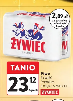 Piwo Żywiec Premium 8-pak 500 ml promocja w Intermarche