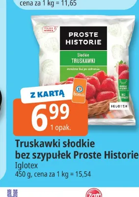 Truskawki słodkie bez szypułek Proste Historie promocja w Leclerc