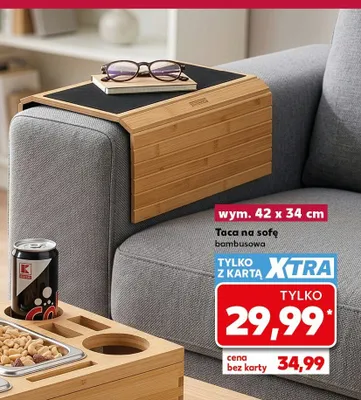 Taca na sofę bambusowa wym. 42x34cm promocja w Kaufland