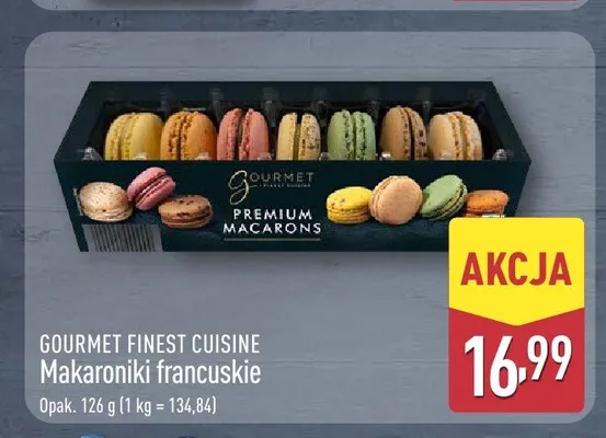 Makaroniki francuskie Gourmet Finest Cuisine promocja w Aldi