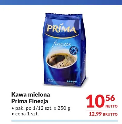 Kawa mielona Prima Finezja promocja w Makro