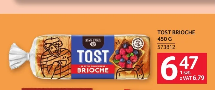 Tost Brioche Dan Cake promocja w Selgros