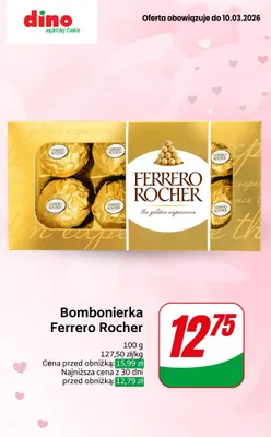 Bombonierka Ferrero Rocher 100 g promocja w Dino