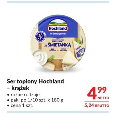 Ser topiony Hochland krążek promocja w Makro