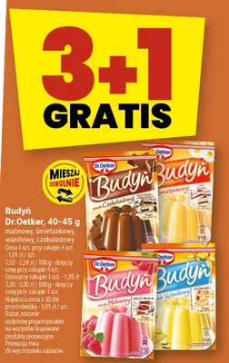 Budyń Dr Oetker 40-45g malinowy, śmietankowy, waniliowy, czekoladowy promocja w Twój Market