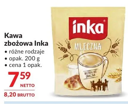 Kawa zbożowa Inka promocja w Makro