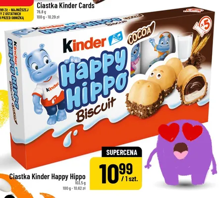 Ciastka Kinder Happy Hippo promocja w POLOmarket