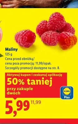 Maliny Lidl promocja w Lidl