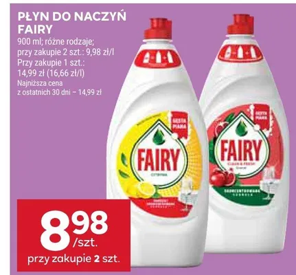 Płyn do naczyń Fairy promocja w Stokrotka