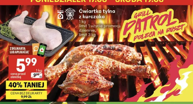 Ćwiartka tylna z kurczaka promocja w Delikatesy Centrum