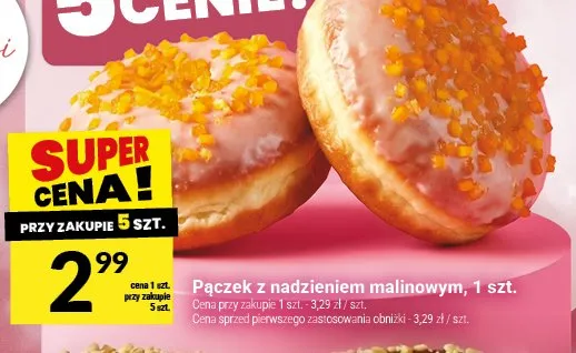 Pączek z nadzieniem malinowym promocja w Twój Market