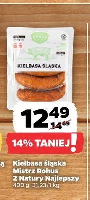 Kiełbasa śląska Mistrz Rohus Z Natury Najlepszy promocja w Netto