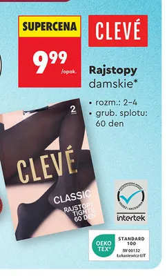 Rajstopy damskie Clevé promocja w Biedronka