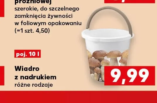 Wiadro z nadrukiem 10 l promocja w Kaufland