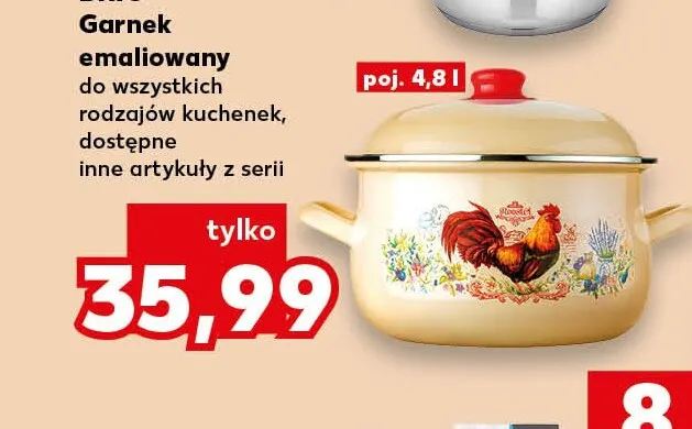 Garnek emaliowany 4,8 l Brio promocja w Kaufland