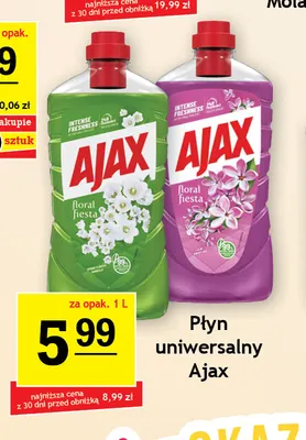 Płyn uniwersalny Ajax promocja w Gram Market