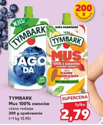 Mus 100% owoców różne rodzaje promocja w Kaufland