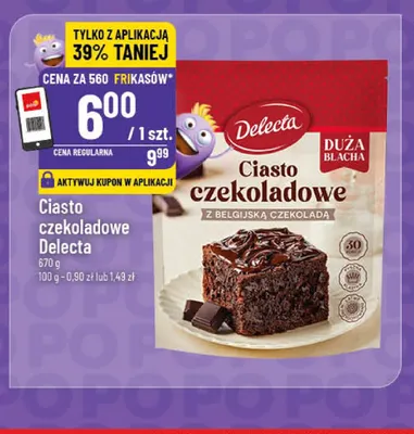 Ciasto czekoladowe Delecta promocja w POLOmarket