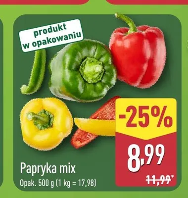 Papryka mix Tesco mw promocja w Aldi